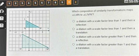 Which composition of similarity transformations maps lmn to l'm'n'? Exploring the boundaries of geometric transformations and their philosophical implications.